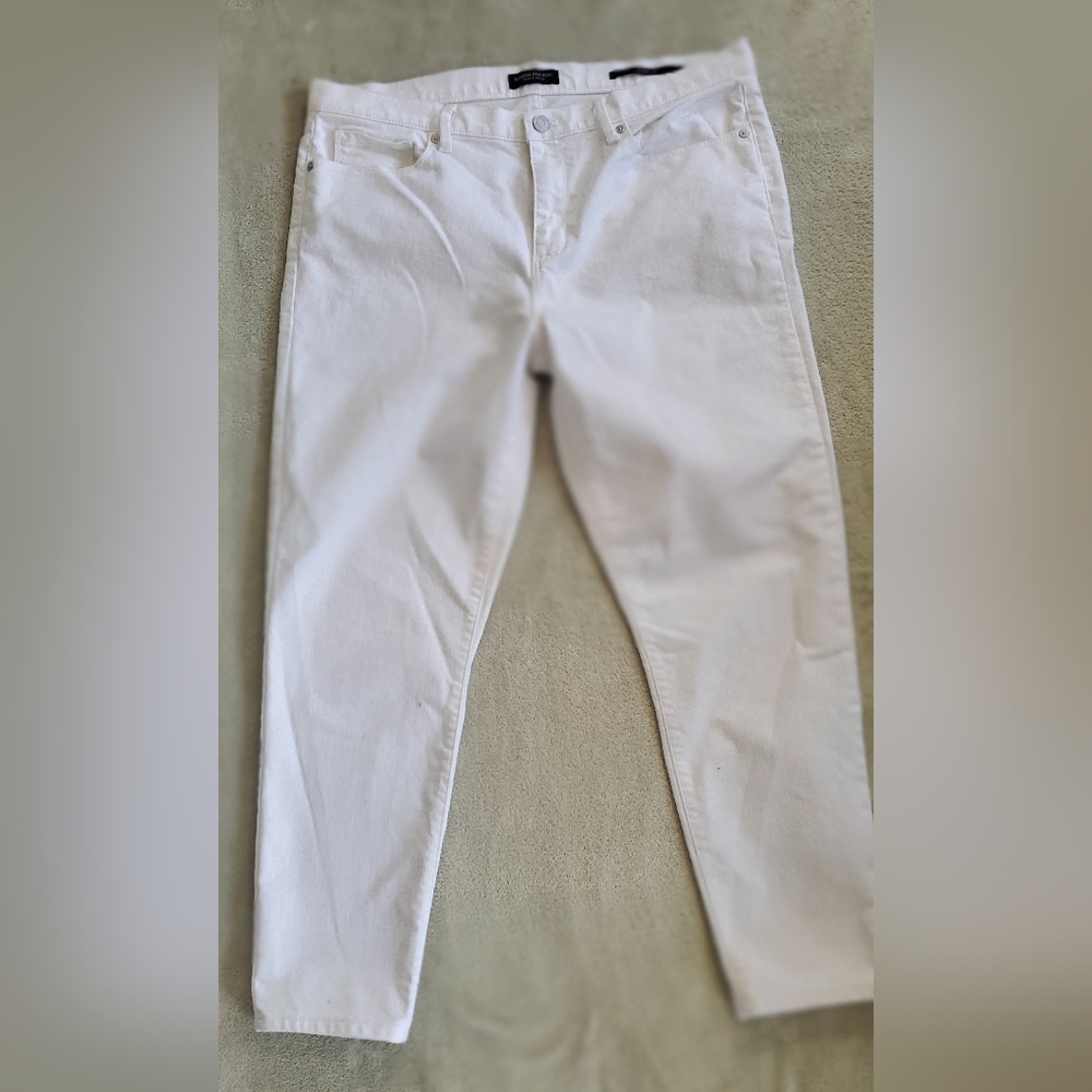 Banana Republic, white, skinny jeans